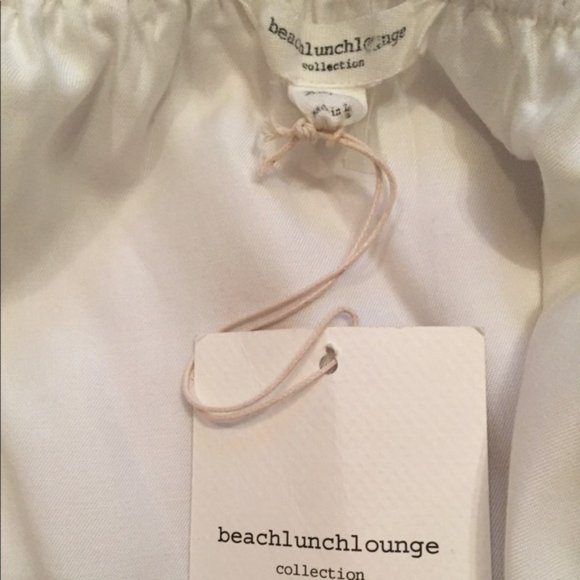 BeachLunchLounge Off The Shoulder White Summer Dress NWT - Picture 4 of 7